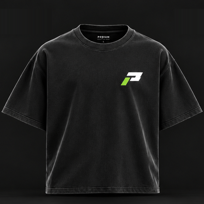 PODIUM Heavyweight Tee in Black, front