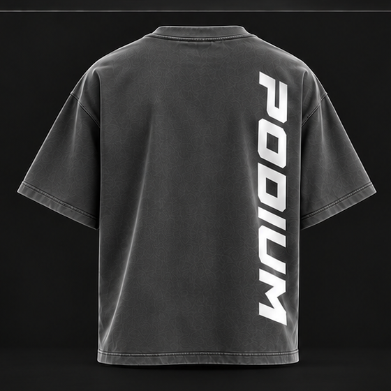 PODIUM Heavyweight Tee in Dark Gray, back