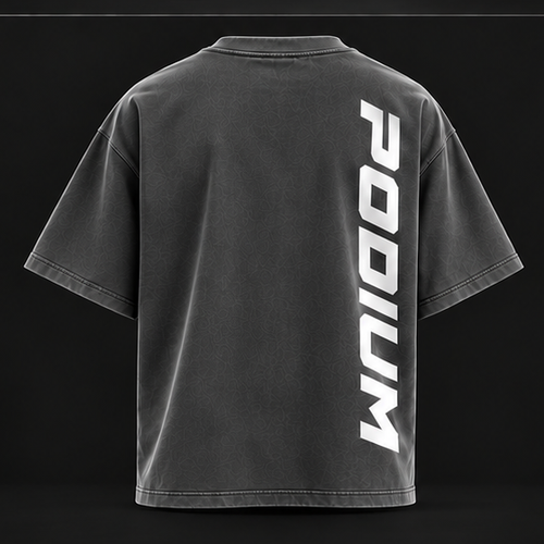 PODIUM Heavyweight Tee in Dark Gray, back