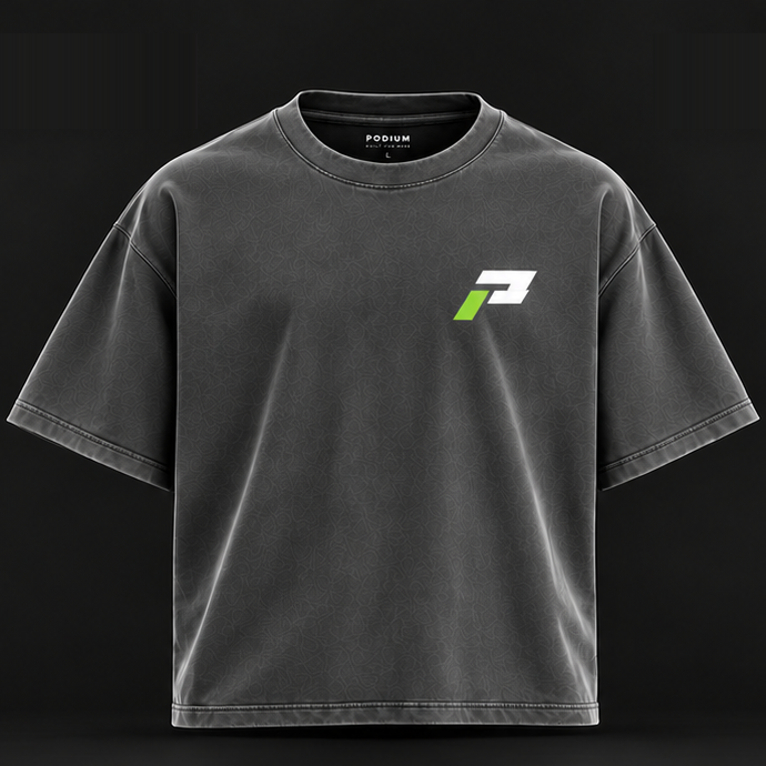PODIUM Heavyweight Tee in Dark Gray, front