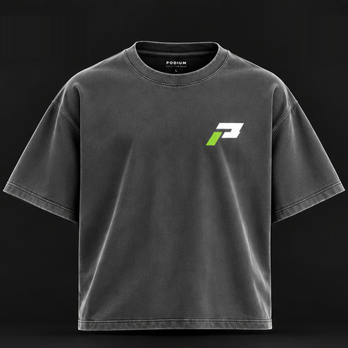 PODIUM Heavyweight Tee in Dark Gray, front